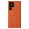660151262A-1 MELKCO For Samsung Galaxy S23 Ultra Case Premium Genuine Leather Open Edge Phone Cover