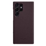 MELKCO For Samsung Galaxy S23 Ultra Case Premium Genuine Leather Open Edge Phone Cover