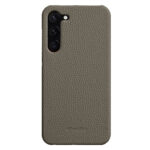 MELKCO For Samsung Galaxy S23 Case Premium Genuine Leather Open Edge Phone Cover