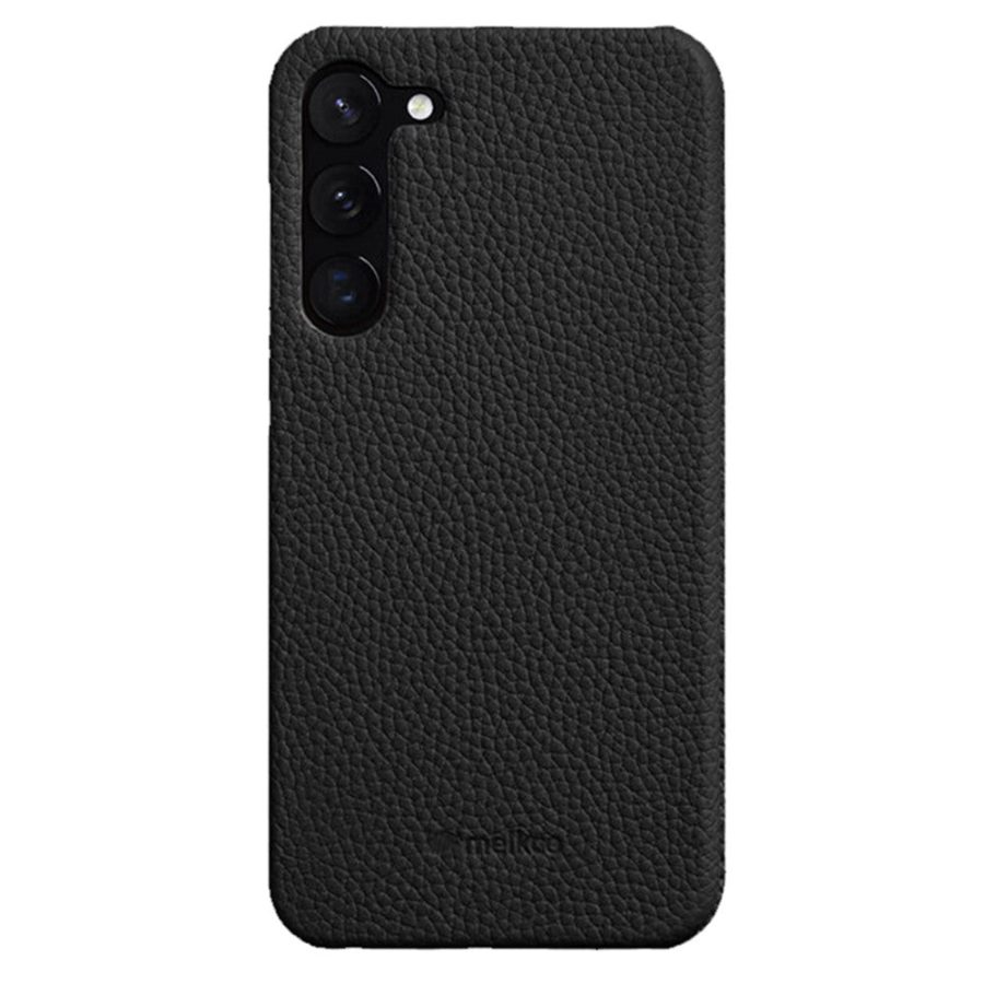 660151264C-1 MELKCO For Samsung Galaxy S23+ Case Premium Genuine Leather Open Edge Phone Cover