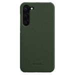 MELKCO For Samsung Galaxy S23+ Case Premium Genuine Leather Open Edge Phone Cover