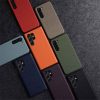 MELKCO For Samsung Galaxy S22+ Case Premium Genuine Leather Open Edge Phone Cover
