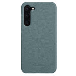 MELKCO For Samsung Galaxy S22+ Case Premium Genuine Leather Open Edge Phone Cover