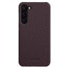 MELKCO For Samsung Galaxy S22+ Case Premium Genuine Leather Open Edge Phone Cover