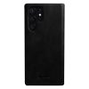 MELKCO For Samsung Galaxy S22 Ultra Case Waxy Genuine Leather Open Edge Phone Cover
