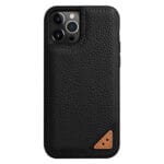 MELKCO For iPhone 13 Pro Case Genuine Leather Coated Phone Cover