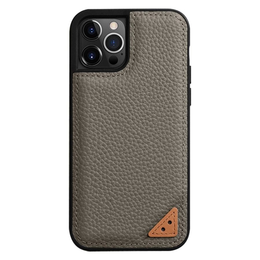 MELKCO For iPhone 13 Pro Case Genuine Leather Coated Phone Cover