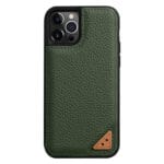 MELKCO For iPhone 13 Pro Max Case Genuine Leather Coated Phone Cover