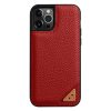 MELKCO For iPhone 13 Pro Max Case Genuine Leather Coated Phone Cover