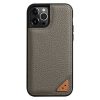 MELKCO For iPhone 13 Pro Max Case Genuine Leather Coated Phone Cover