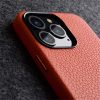 MELKCO For iPhone 14 Pro Max Case Premium Genuine Leather Phone Cover | Compatible with MagSafe
