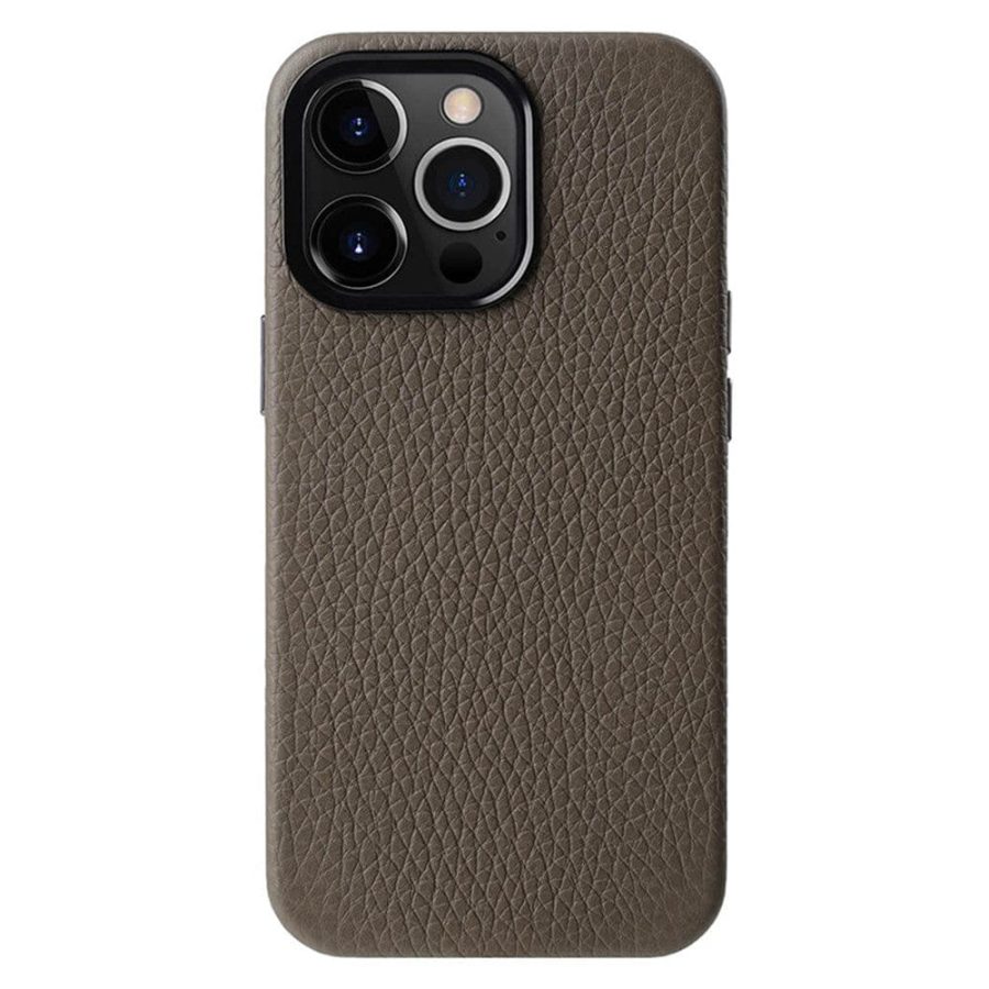 660151310C-1 MELKCO For iPhone 14 Pro Case Premium Genuine Leather Phone Cover | Compatible with MagSafe