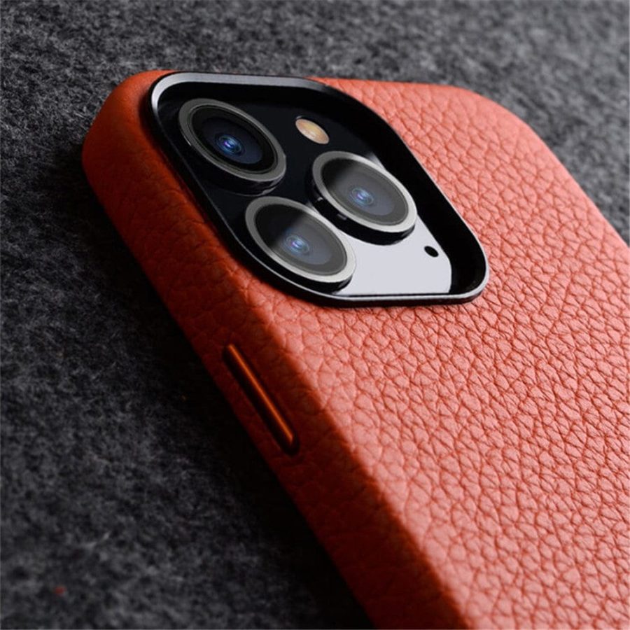 MELKCO For iPhone 13 Pro Max Case Premium Genuine Leather Phone Cover