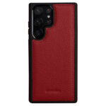 MELKCO For Samsung Galaxy S23 Ultra Case Premium Genuine Leather Coated Slim Phone Cover