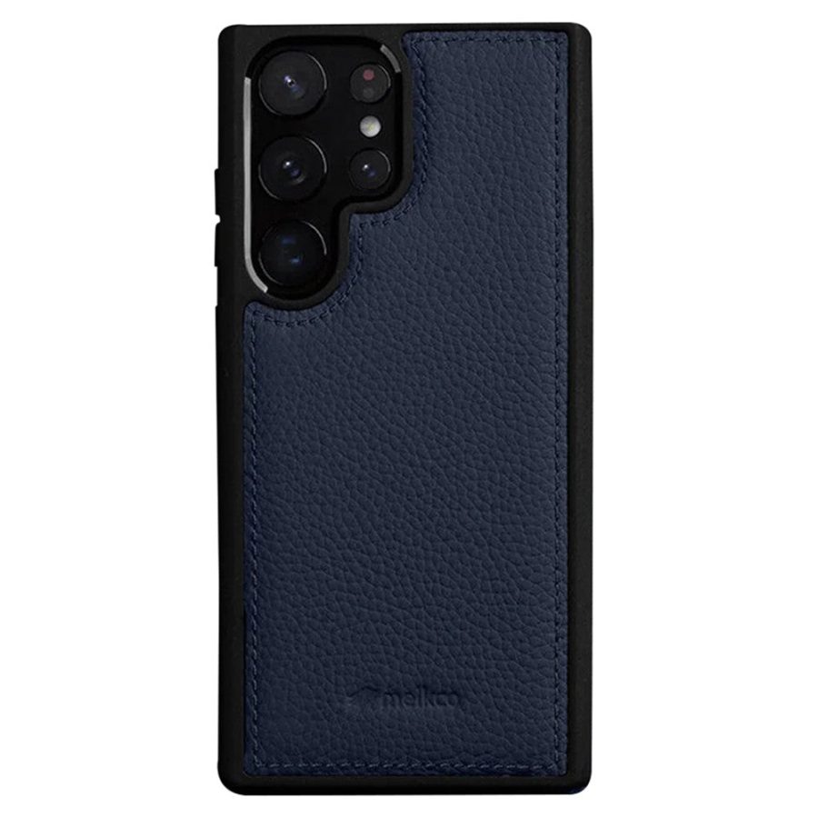 MELKCO For Samsung Galaxy S23 Ultra Case Premium Genuine Leather Coated Slim Phone Cover