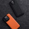 MELKCO For iPhone 14 Pro Max Case Genuine Leather Coated Phone Cover