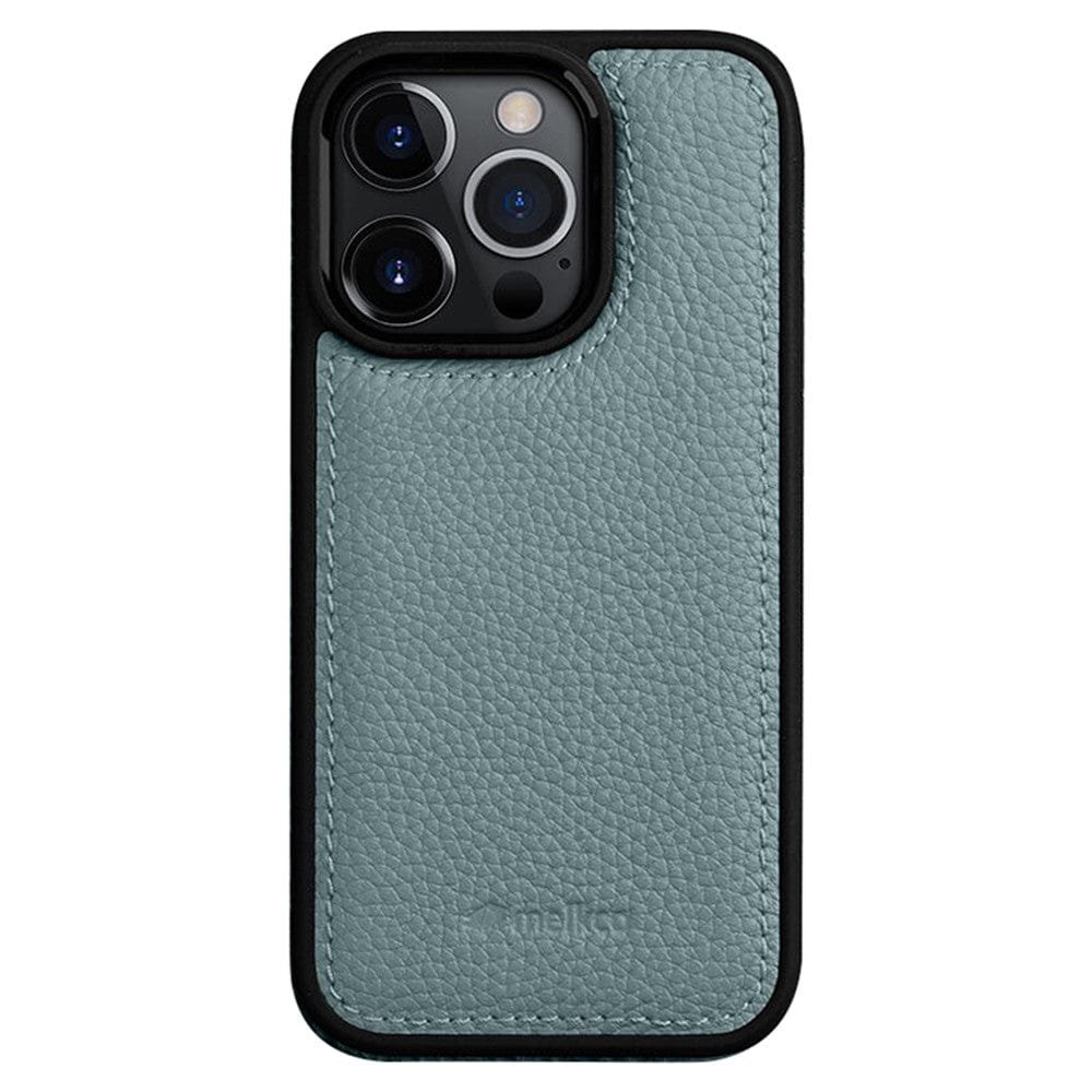 MELKCO For iPhone 14 Pro Max Case Genuine Leather Coated Phone Cover - Image 14