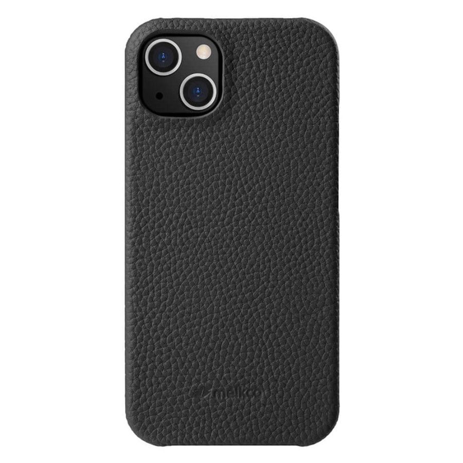 MELKCO For iPhone 15 Plus Case Genuine Leather Phone Cover