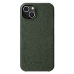 MELKCO For iPhone 15 Plus Case Genuine Leather Phone Cover