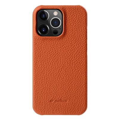 MELKCO For iPhone 15 Pro Case Genuine Leather Phone Cover