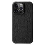 MELKCO For iPhone 15 Pro Case Genuine Leather Phone Cover