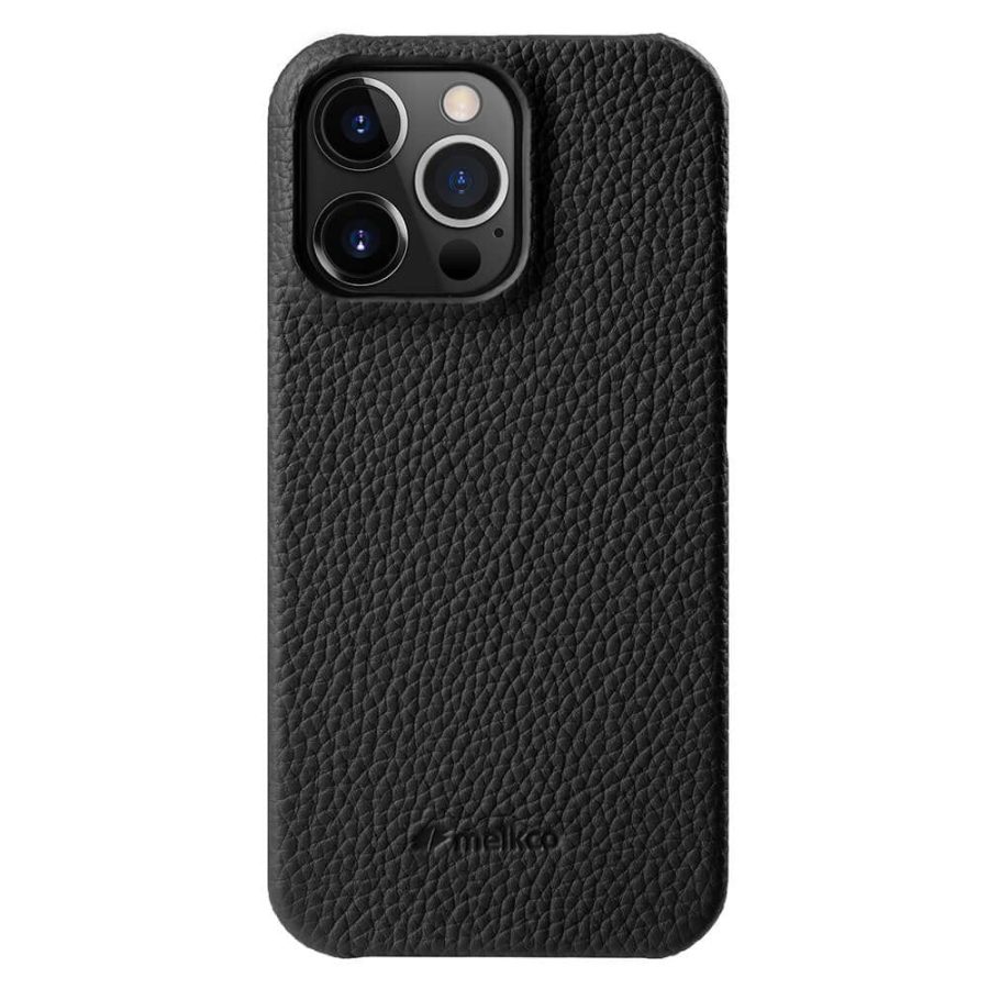 MELKCO For iPhone 15 Pro Case Genuine Leather Phone Cover