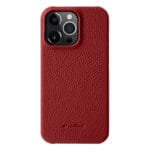 MELKCO For iPhone 15 Pro Case Genuine Leather Phone Cover
