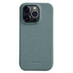 MELKCO For iPhone 15 Pro Case Genuine Leather Phone Cover