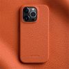 MELKCO For iPhone 15 Pro Max Case Genuine Leather Phone Cover