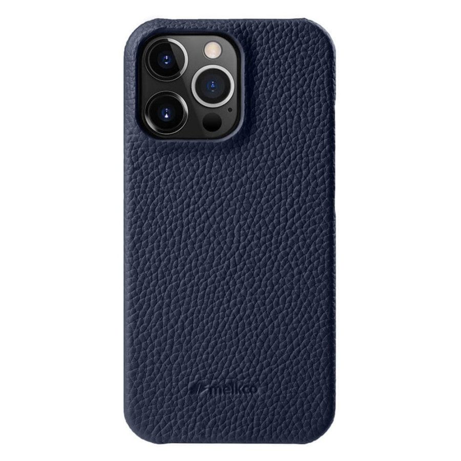 MELKCO For iPhone 15 Pro Max Case Genuine Leather Phone Cover