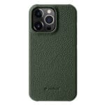 MELKCO For iPhone 15 Pro Max Case Genuine Leather Phone Cover