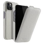 MELKCO For iPhone 13 Flip Case Genuine Leather Vertical Phone Cover