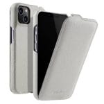 MELKCO For iPhone 13 Mini Flip Case Genuine Leather Vertical Phone Cover