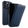 MELKCO For iPhone 14 Pro Flip Case Genuine Leather Vertical Phone Cover