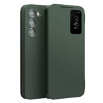 QIALINO For Samsung Galaxy S23 Case Smart View Window Genuine Cowhide Leather Flip Cover