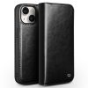 660158113A-1 QIALINO For iPhone 15 Case Genuine Leather Folio Wallet Phone Cover