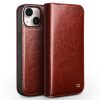 660158113B-1 QIALINO For iPhone 15 Case Genuine Leather Folio Wallet Phone Cover