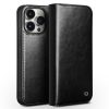 QIALINO For iPhone 15 Pro Max Case Genuine Leather Folio Wallet Phone Cover