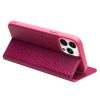 660160087A-4 QIALINO For iPhone 15 Pro Max Genuine Leather Phone Cover Crocodile Texture Stand Wallet Case