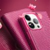 660160087A-5 QIALINO For iPhone 15 Pro Max Genuine Leather Phone Cover Crocodile Texture Stand Wallet Case
