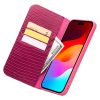 QIALINO For iPhone 15 Pro Crocodile Texture Genuine Leather Cover Flip Stand Wallet Phone Case