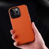 660161233A-2 MELKCO For iPhone 15 Pro Max Case Premium Genuine Leather Phone Cover | Compatible with MagSafe
