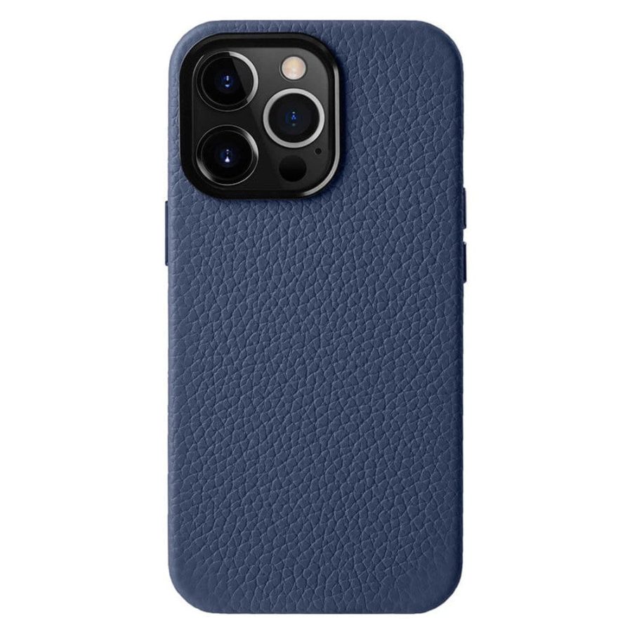 660161233C-1 MELKCO For iPhone 15 Pro Max Case Premium Genuine Leather Phone Cover | Compatible with MagSafe