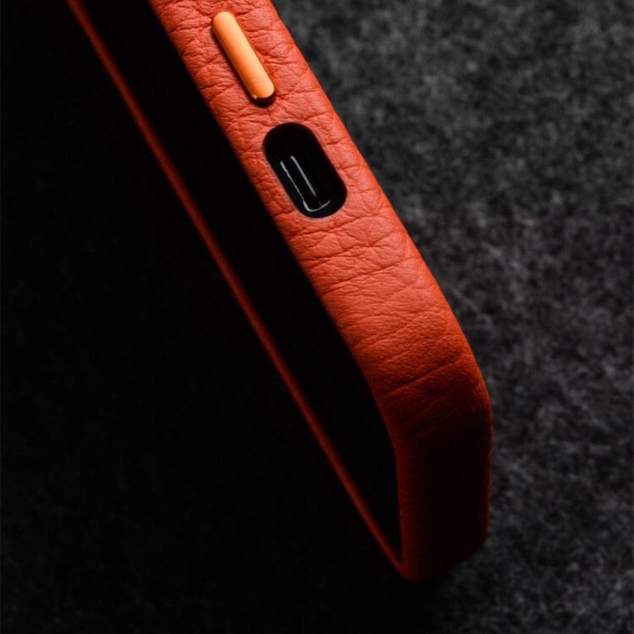 MELKCO For iPhone 15 Pro Case Premium Genuine Leather Phone Cover | Compatible with MagSafe