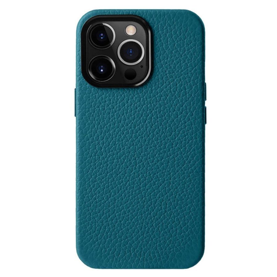 MELKCO For iPhone 15 Pro Case Premium Genuine Leather Phone Cover | Compatible with MagSafe