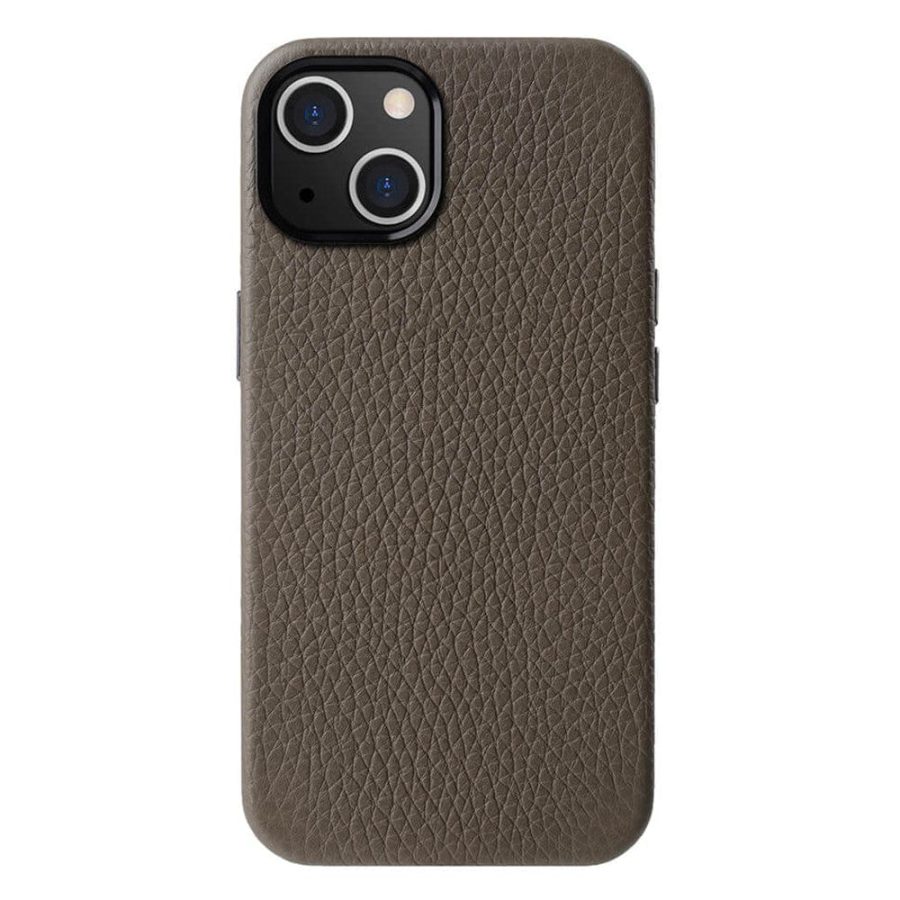 MELKCO For iPhone 15 Plus Case Premium Genuine Leather Phone Cover | Compatible with MagSafe