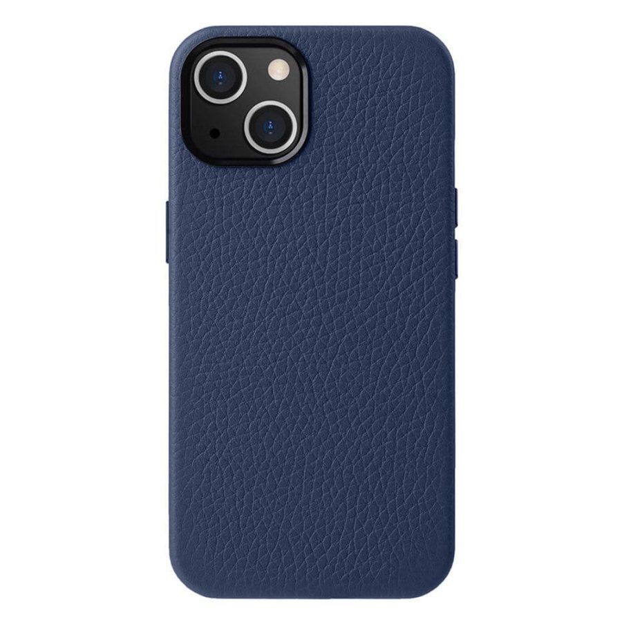 660161236C-1 MELKCO For iPhone 14 Plus Case Premium Genuine Leather Phone Cover | Compatible with MagSafe