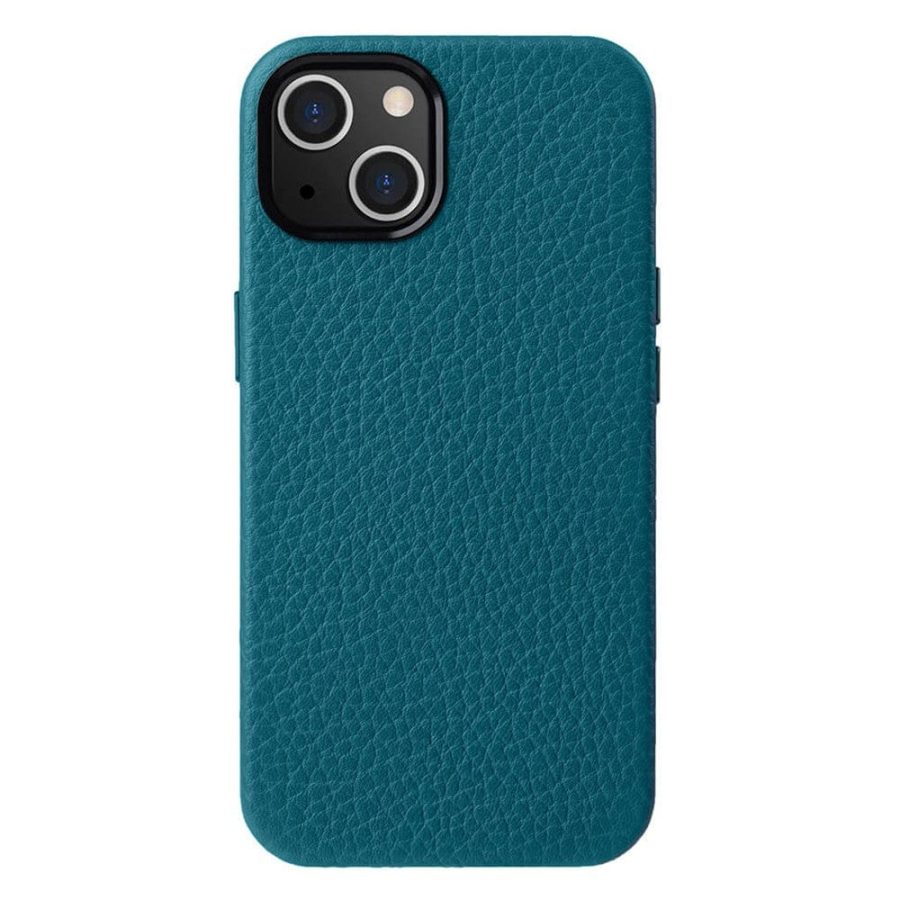 660161236E-1 MELKCO For iPhone 14 Plus Case Premium Genuine Leather Phone Cover | Compatible with MagSafe