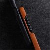 MELKCO For iPhone 15 Pro Case Waxy Genuine Leather Phone Cover