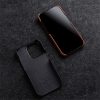 MELKCO For iPhone 15 Pro Case Waxy Genuine Leather Phone Cover
